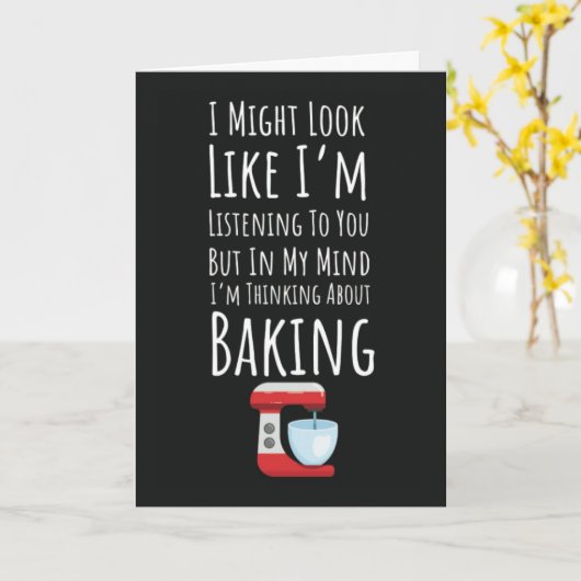 Funny Baking Cards Bake Baker Humor Bread Kaart (Gele Bloem)