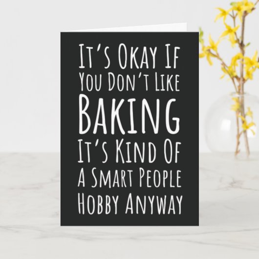 Funny Baking Cards Humor Happy Baker Humorous Kaart (Gele Bloem)