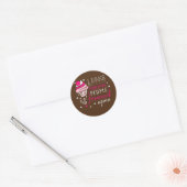 Funny Baking Cookies citeren Cool Cooking Baking Ronde Sticker (Envelop)