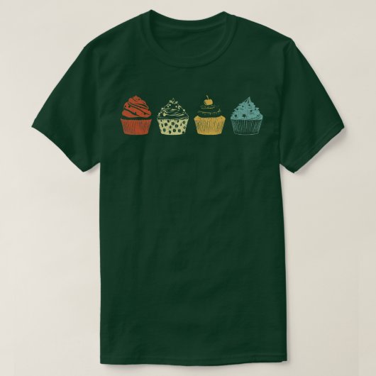 Funny Baking Cupcake Baker Cupcake Lover Retro T-shirt (Design voorkant)