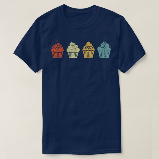 Funny Baking Cupcake Baker Cupcake Lover Retro T-shirt (Design voorkant)