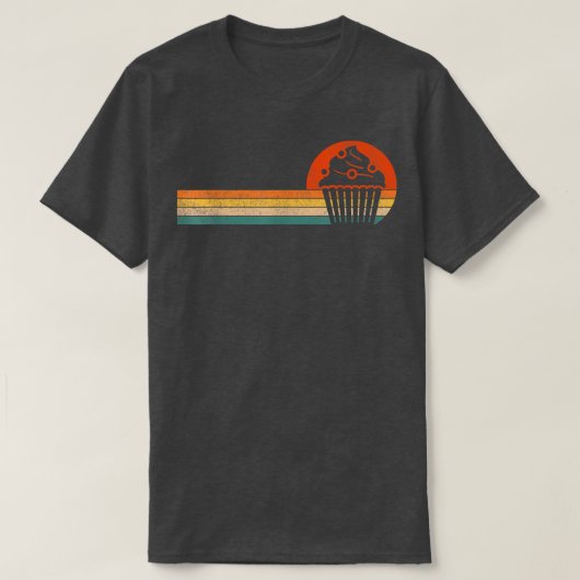 Funny Baking Cupcake Baker Cupcake Lover Retro Vin T-shirt (Design voorkant)