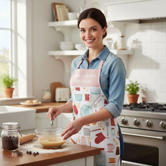 Funny Baking Gezegde Modern Kitchen Pink Schort