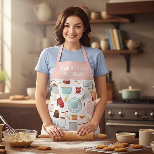 Funny Baking Gezegde Modern Kitchen Pink Schort