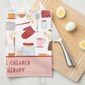 Funny Baking Gezegde Modern Kitchen Pink Theedoek (Quarter Fold)