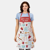 Funny Baking Gezegde Modern Kitchen Red Schort (Gedragen)