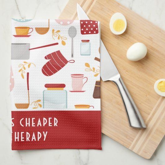 Funny Baking Gezegde Modern Kitchen Red Theedoek (Quarter Fold)