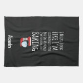 Funny Baking Gifts Baker Chef Humor Personalized Theedoek (Horizontaal)