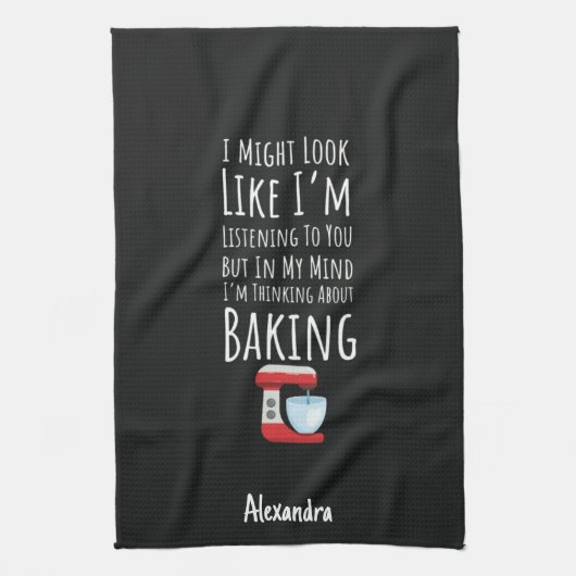 Funny Baking Gifts Baker Chef Humor Personalized Theedoek (Verticaal)