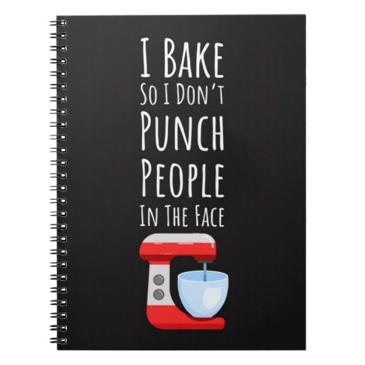Funny Baking Gifts For Adults Humor Humorous Quote Notitieboek (Voorkant)