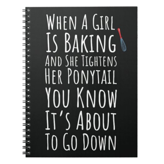 Funny Baking Gifts For Her Teen Girls Women Baker Notitieboek (Voorkant)