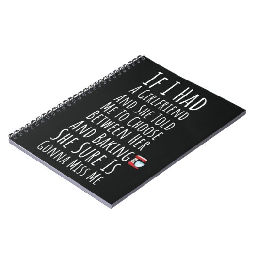 Funny Baking Gifts For Him Teen Boys Men Baker Notitieboek (Linkerzijde)