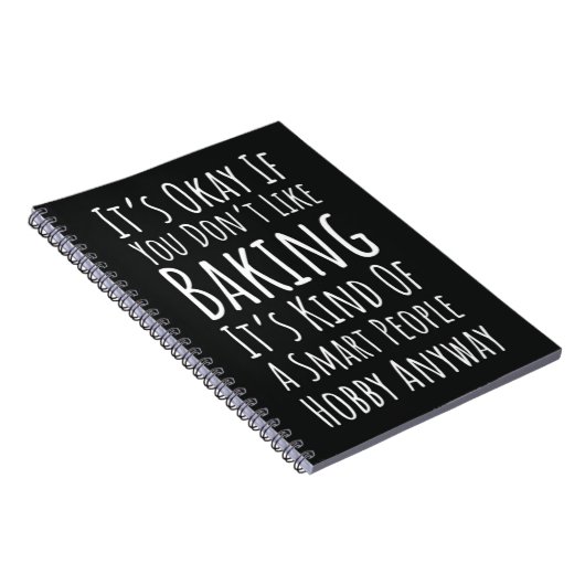 Funny Baking Gifts Humor Humorous Bakery Baker Notitieboek (Rechterzijde)