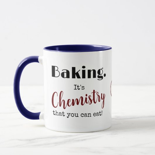 Funny Baking Het is Mok van het chemieMonogram (Links)