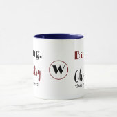 Funny Baking Het is Mok van het chemieMonogram (Midden)