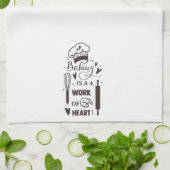 Funny Baking is een werk van Heart Kitchen Design Theedoek (Gevouwen)