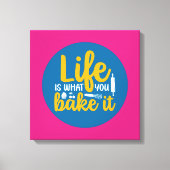 Funny Baking Kitchen Typografie Retro Wall Art Canvas Afdruk (Voorkant)