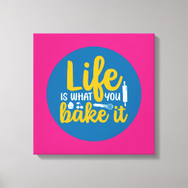 Funny Baking Kitchen Typografie Retro Wall Art Canvas Afdruk