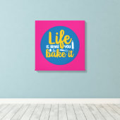 Funny Baking Kitchen Typografie Retro Wall Art Canvas Afdruk (Insitu (Houten vloer))