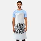 Funny Baking Mom Apron – Baking My Sanity Away Schort (Gedragen)