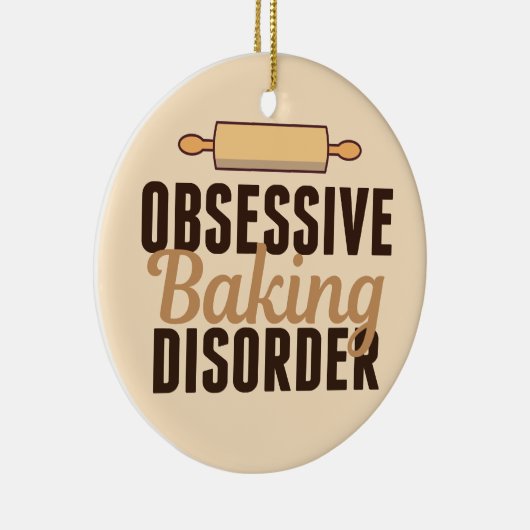 Funny Baking Obsessie Keramisch Ornament (Rechts)