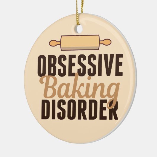 Funny Baking Obsessie Keramisch Ornament (Links)