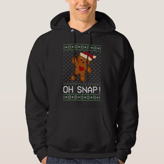 Funny Baking Oh Gingerbrood Snap Ugly kerst Gi Hoodie (Voorkant)