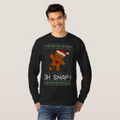 Funny Baking Oh Gingerbrood Snap Ugly kerst Gi T-shirt (Voorkant volledig)