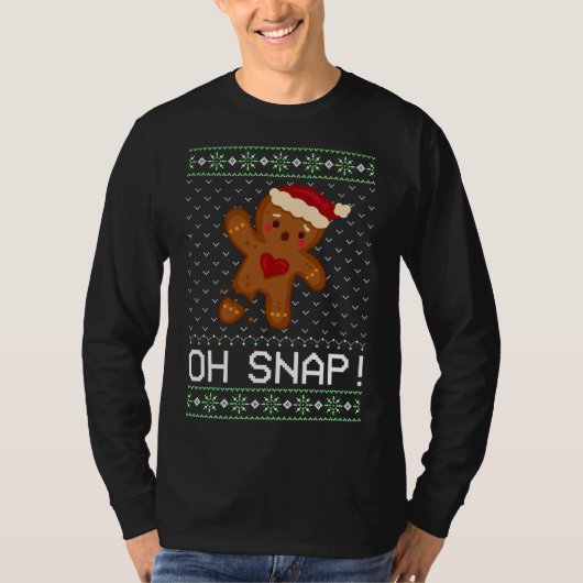 Funny Baking Oh Gingerbrood Snap Ugly kerst Gi T-shirt (Voorkant)
