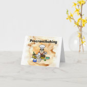 Funny Baking Procrastination Wenskaart Kaart (Gele Bloem)