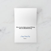 Funny Baking Procrastination Wenskaart Kaart (Binnen)