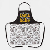 Funny Baking Pun Cake en Muffin Pattern Schort (Voorkant)