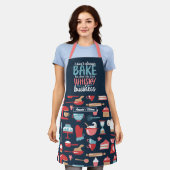 Funny Baking Pun Cute Pastry Chef Baker Pattern Schort (Gedragen)