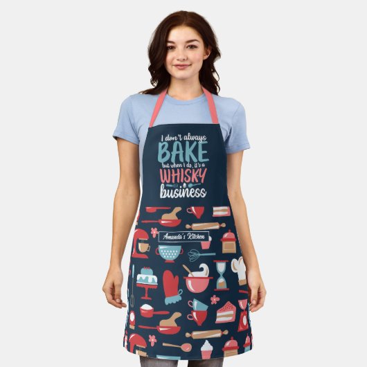 Funny Baking Pun Cute Pastry Chef Baker Pattern Schort (Gedragen)