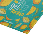 Funny Baking Pun  Retro Lemon Pattern Snijplank (Hoek)