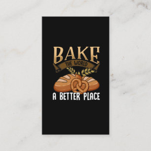 Funny Baking Quote Bakery Cake Bread Lover Visitekaartje