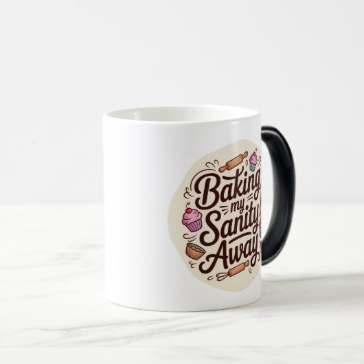 Funny Baking Quote Typography Design Magische Mok (Voorkant rechts)