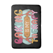 Funny baking therapy word art  badmat (Voorkant Verticaal)