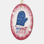Funny bakovenhandvat kerstkeramische keramiek keramisch ornament (Links)