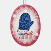 Funny bakovenhandvat kerstkeramische keramiek keramisch ornament (Achterkant)