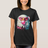 Funny Bald Eagle Cute Eagle With Nk Gles And Bubbl T-shirt (Voorkant)