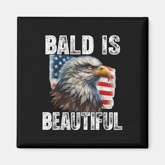 Funny Bald is Beautiful Eagle 4 juli Verenigde Sta Magneet (Voorkant)
