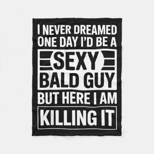 Funny Bald Man Art For Men Boys Bald Dad Bald Guy  Fleece Deken (Voorkant)