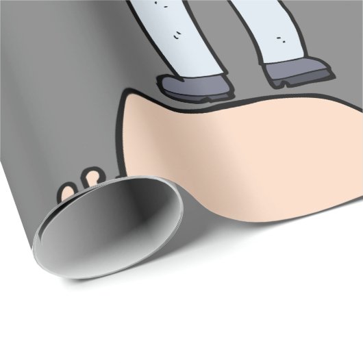 Funny Bald Man Cadeaupapier (Rol Hoek)