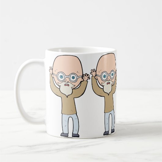 Funny Bald Man Koffiemok (Links)
