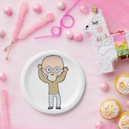 Funny Bald Man Papieren Bordje (Feest)