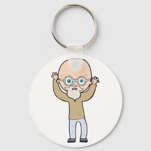 Funny Bald Man Sleutelhanger
