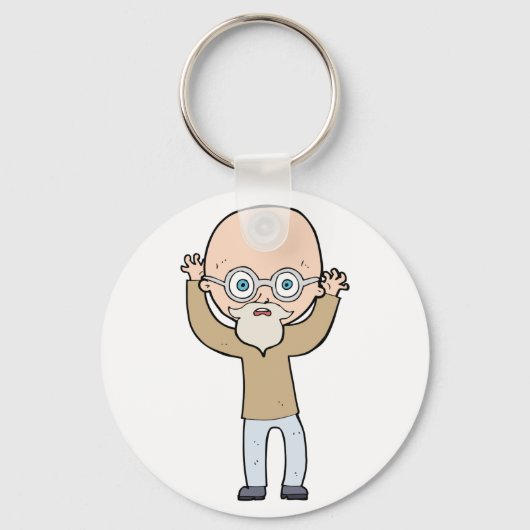 Funny Bald Man Sleutelhanger (Voorkant)