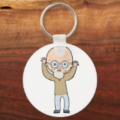 Funny Bald Man Sleutelhanger (Voorkant)