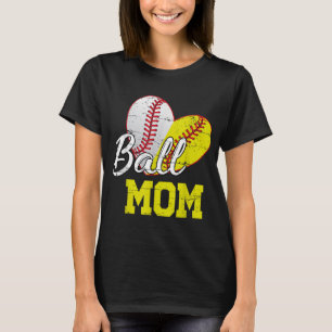 Funny Ball Ma Softball Baseball Giften voor vrouwe T-shirt